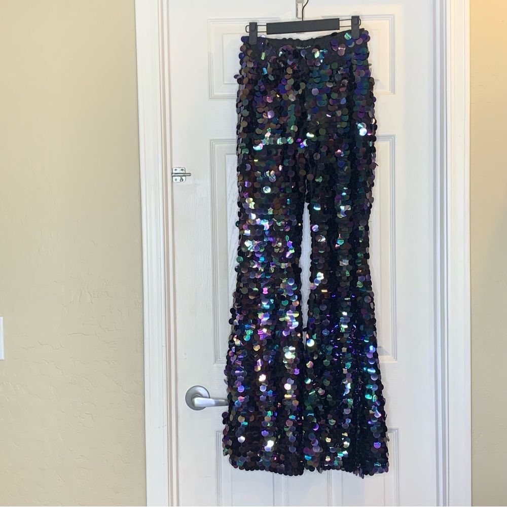 Current Mood by Dolls Kill Lights of Lust Flare Pants Size Small - Picture 3 of 12